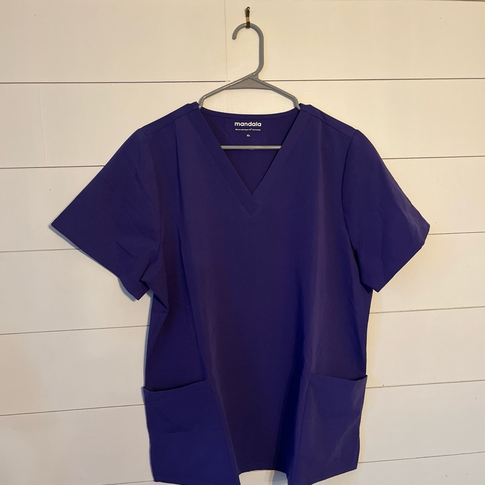 Mandala Purple Scrub Top